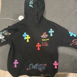 Chrome Hearts x Matty Boy "Supply The Demand" hoodie in black. 