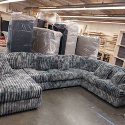BRAND NEW 6X13X10FT and 11X11FT or 6X13X6FT  U SECTIONAL SOFAS CHAISE Q, CORDOROY FABRIC. CUSTOM MADE AVAILABLE