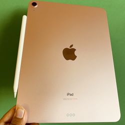 Apple IPad Air 4th Generation (10.9” Liquid Retina/ 2020 Model / RoseGold) 64GB with stylus pen & Accessories (warranty till 02/2023)