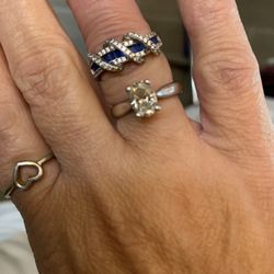 Sapphire and diamond ring