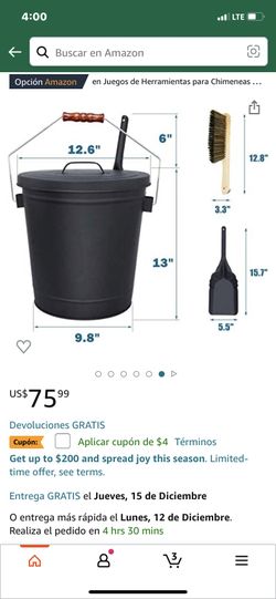 Cubeta Para El Carbon Con Accesorios 