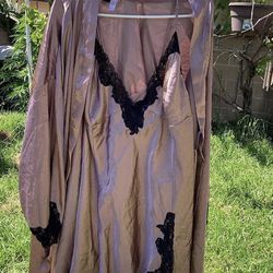 Silk Night Gown And Silk Robe Woman’s Size 3x  