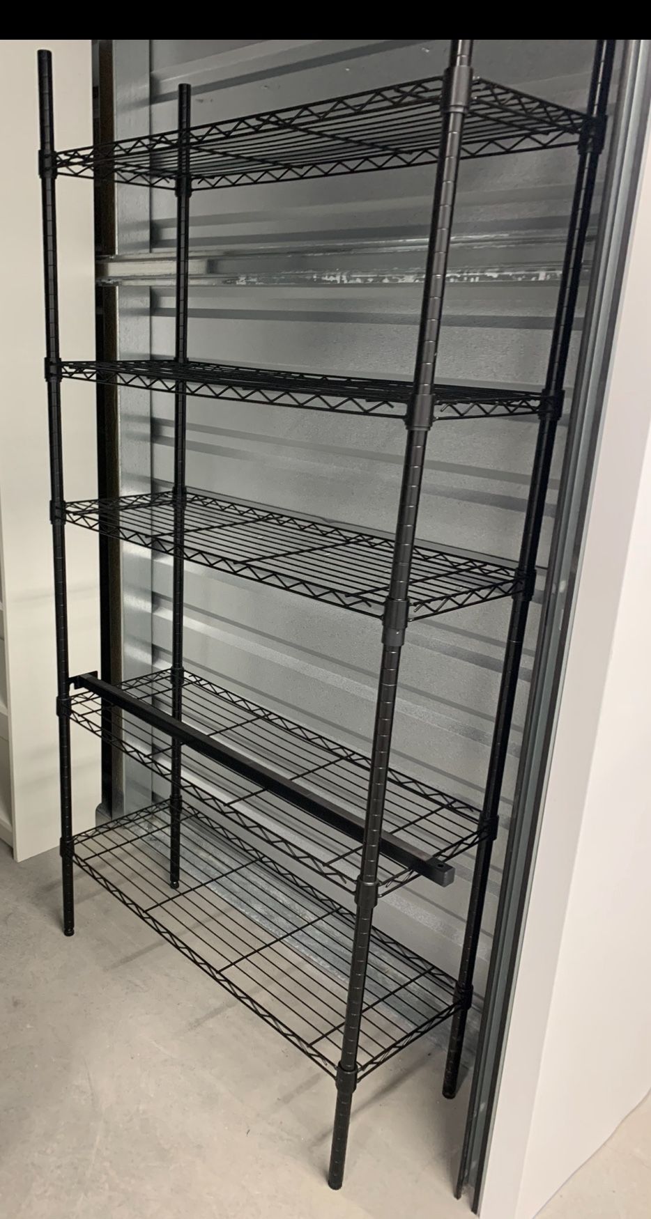 Amazon Basics 5-Shelf Adjustable Heavy Duty Steel Wire Rack Storage Shelving Organizer for Kitchen, Garage, 36" L x 14" W x 72" H, Black