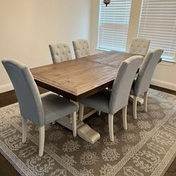 Dining Table And 6 Upholstery Chairs 