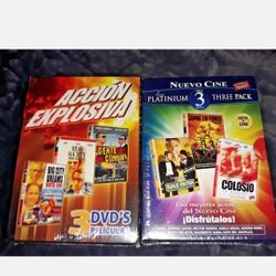 6 dvd's Pack 3 pack 2 Sets Sealed Nuevo Cine Linea Suave Patria/Colosio/Gimme The Power El Chapo Mistress Actress