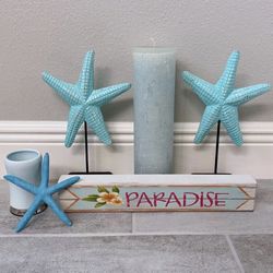 6 Piece Turquoise Bathroom Decor 