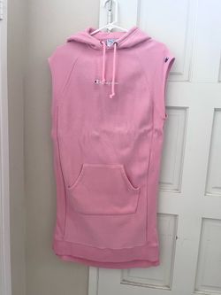 Champion Women’s Reverse Weave Sleeveless Hoodie Dress - Pink - Size Small