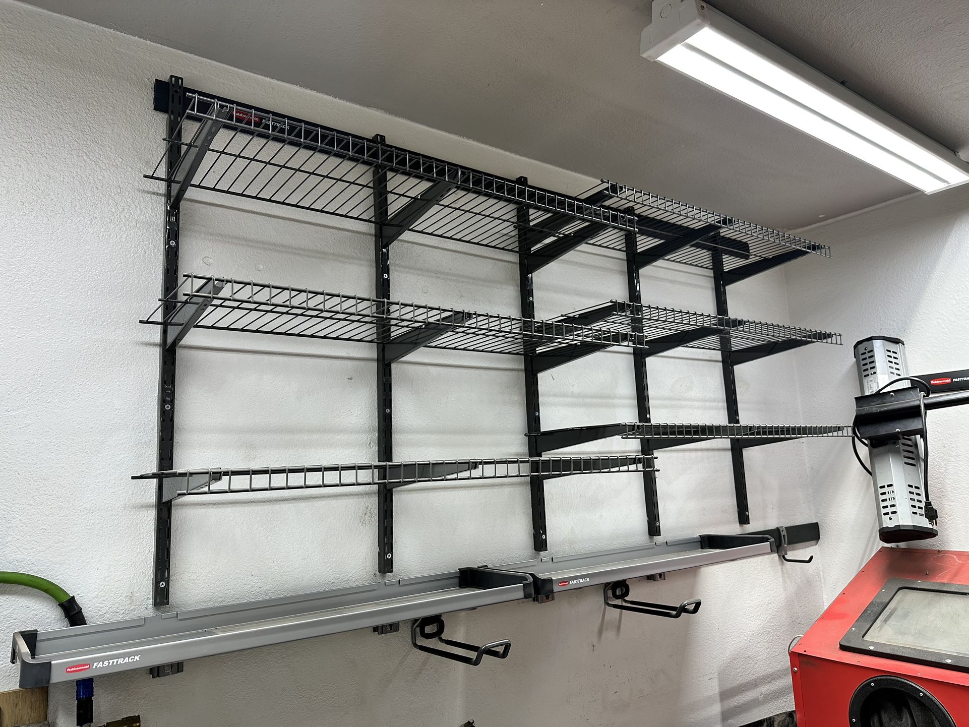 Garage Shop RubberMaid Metal Track Shelving 8 Available