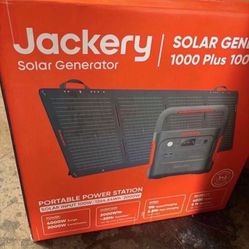 2000W Output/4000W Peak Solar Generator 1000 Plus Expandable Push Button Start Battery LiFePO4 100W Solar Panels