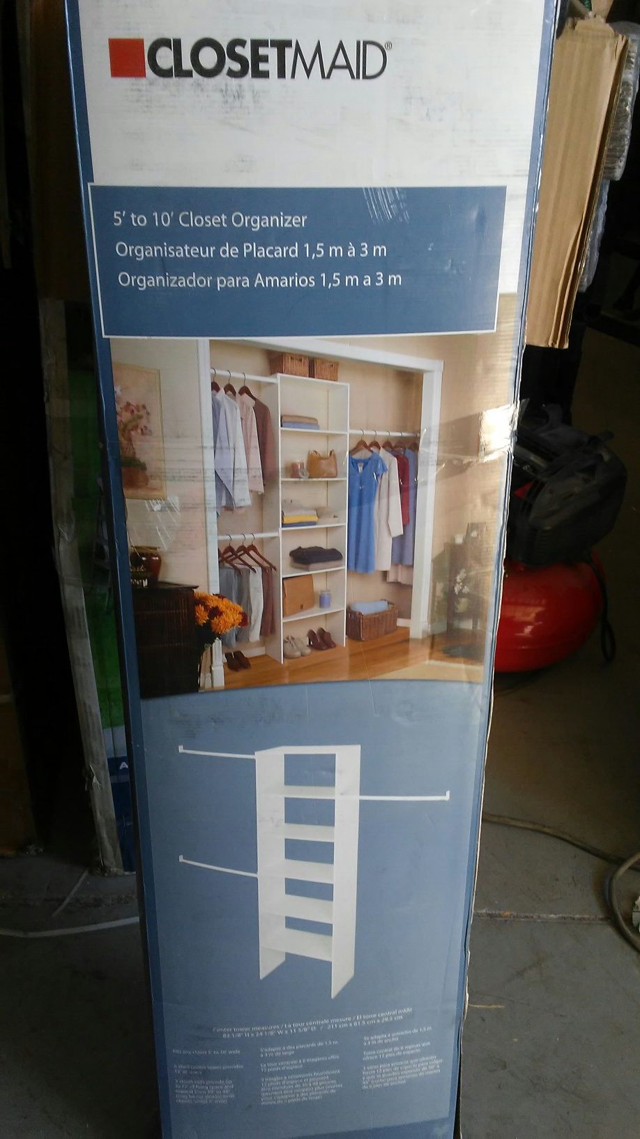 Closetmaid Vertical Closet Organizer, 24", White