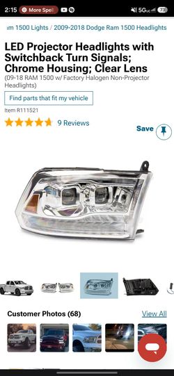 Dodge Ram Truck Headlight