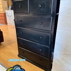 Black Jumbo Dresser Comoda Cajonera Drawer Chest 