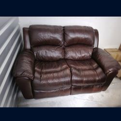 Leather Loveseat 