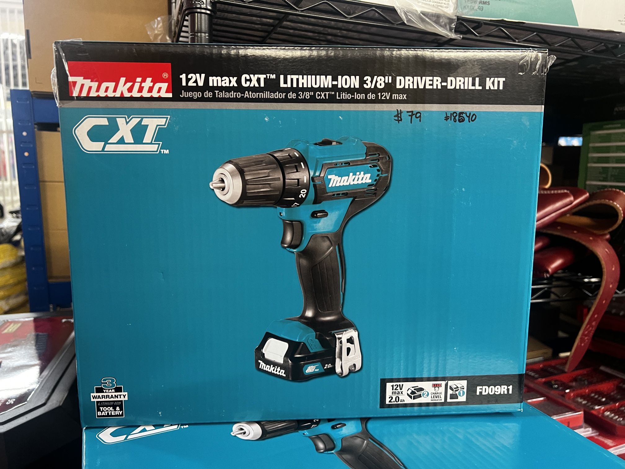 Makita 12v Max CXT Lithium 3/8” Driver Drill Kit