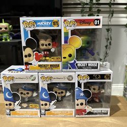 Mickey Mouse Funko Pop Lot/Bundle of 5
