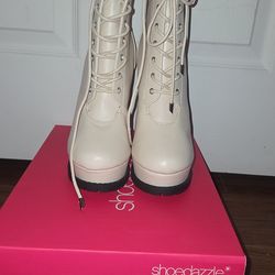 Bone heel booties size 7.5