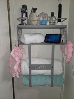 Towel Rack and Shelf