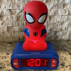 LEXIBOOK Marvel Spider-Man Nightlight Alarm Clock Sounds and Melodies -b