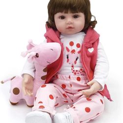 New in box Reborn Baby Dolls Toddler - Realisitc Reborn Girl 18 inch Doll Weighted Lifelike with Soft Silicone Body Gift Set for Children Age 3+