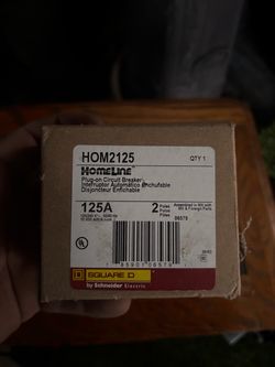 Square D Homeline HOM2125, 125A 2-pole breaker.