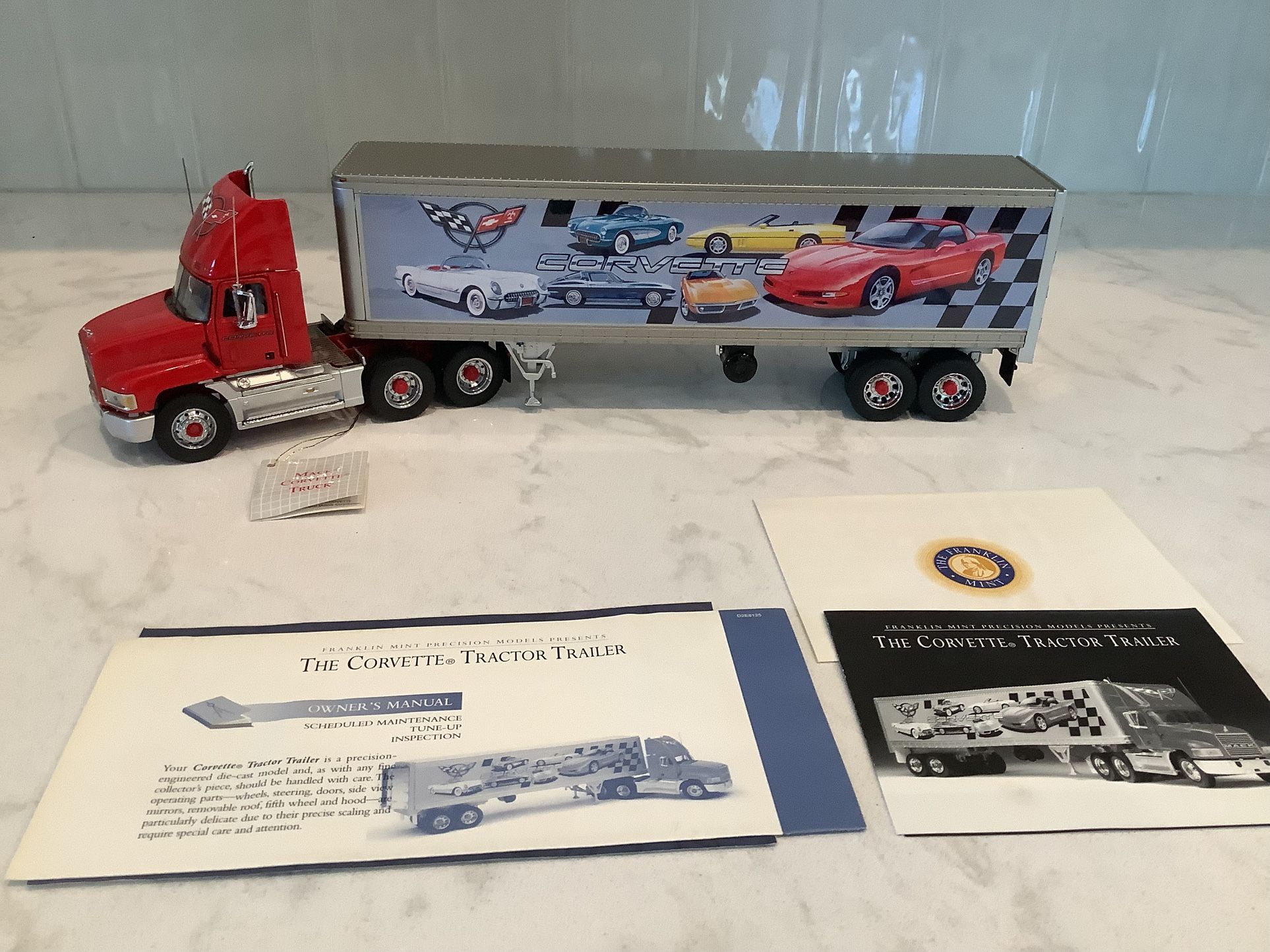 Franklin Mint Corvette Tractor Trailer