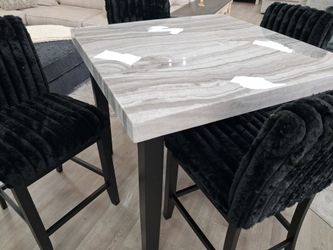 *Labor Day Now!!!*---Charming Ashley Marble Top Dining Table Sets W/4 Chairs---Now $899!!!---Delivery/Financing😎