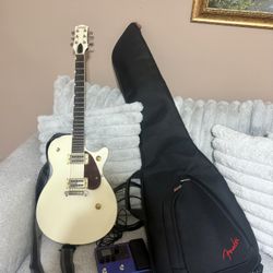 Gretsch Guitar , Effects Pedal, And Gig Bag
