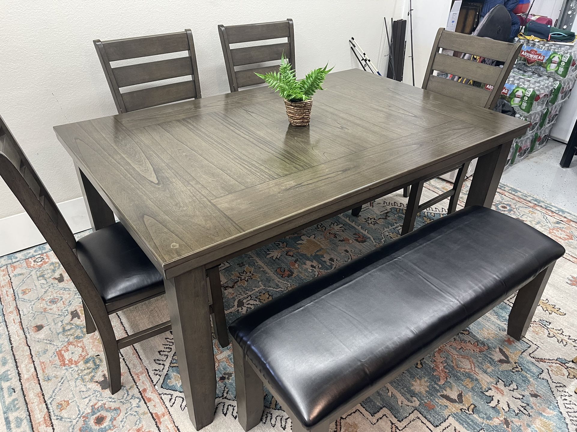 Dining Table 4 Chairs And A Bench