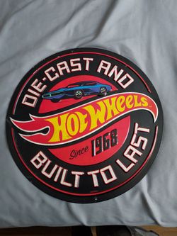 Old Die Cast Hotwheels Sign