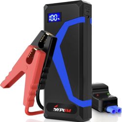 SYPOM Jump Starter 4150A Peak Jump Box, 12V Portable Battery Jumper for All Gas/Up to 12L Diesel - Dual USB Power Bank, Emergency Light (Blue)