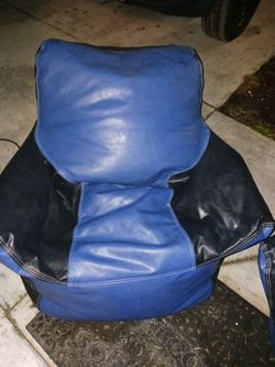 2 LIKE BRAND NEW REAL LEATHER OVER SIZED BEAN BAGS CHAIRS 25 EACH FIRM PAID 199 EACH