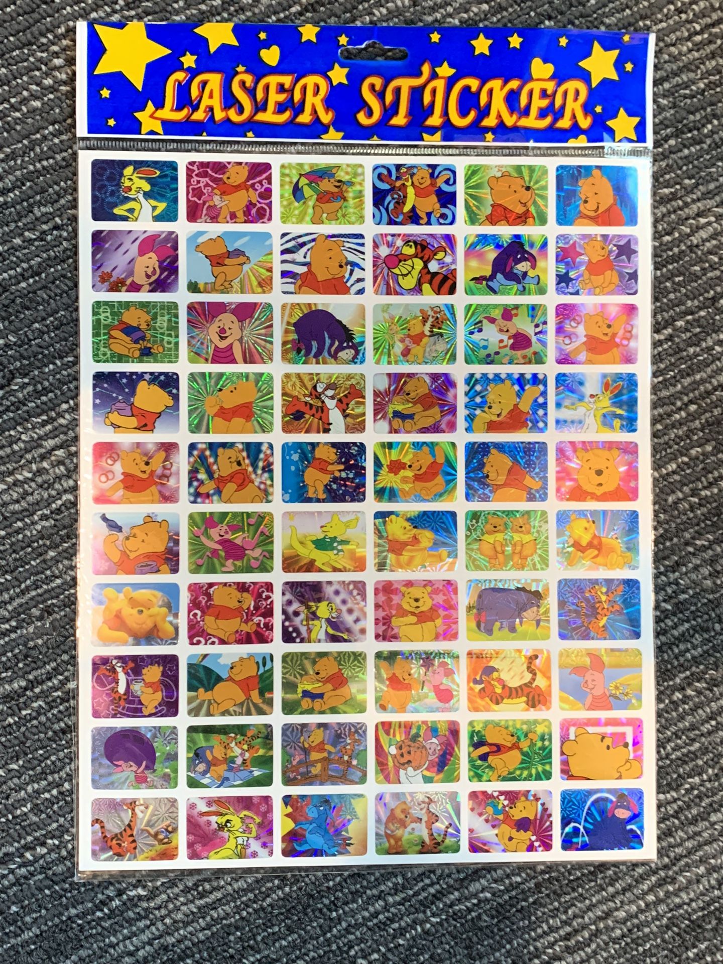 Winnie The Pooh Laser Stickers