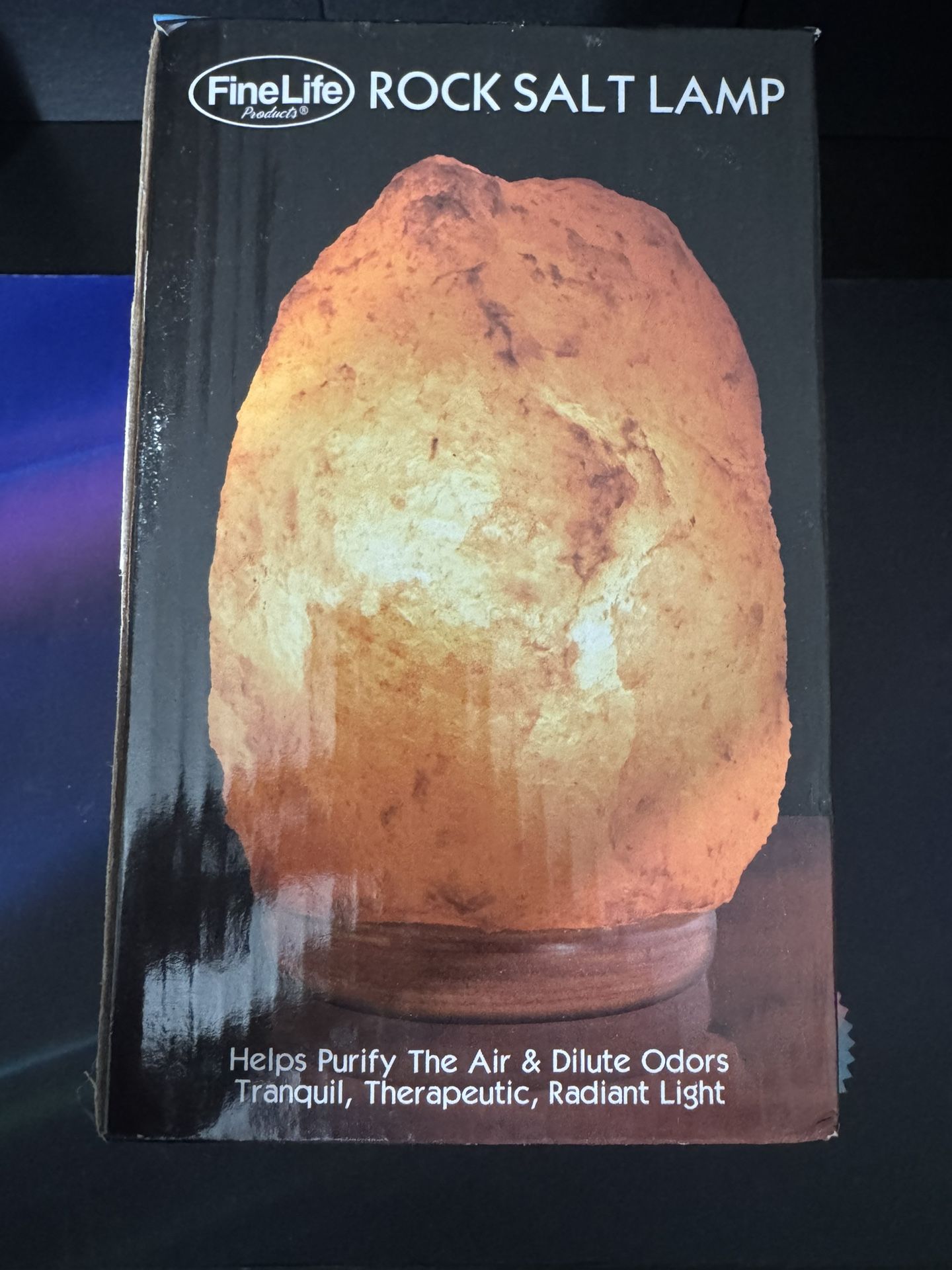 FineLife Rock Salt Lamp Bulb & Dimmer! (5.5x4.5x7.5) Therapeutic NEW IN BOX!