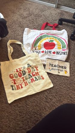 Teacher Tote bags And Little Bag 
