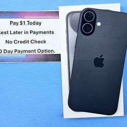 Apple IPhone 16 128gb  Unlocked, FREE Smartwach/ Headphones. Pay $1 Today Rest in payments. NO CREDIT NEEDED FINANCING
