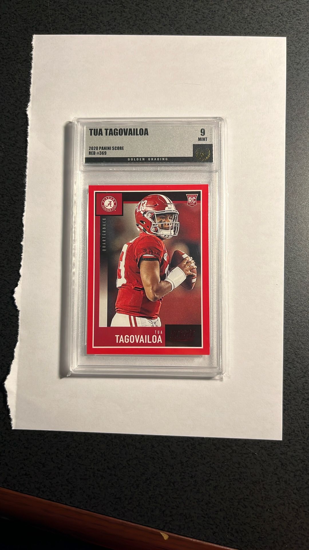 Tua Tagovailoa 2020 Red Border Graded Rookie Card