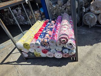 Floral Print Fabric Rolls Bulk Lot