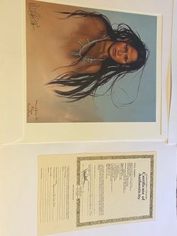 Penni Anne Cross Artist Proof Signed 2/47 Native American Artist With Coa
