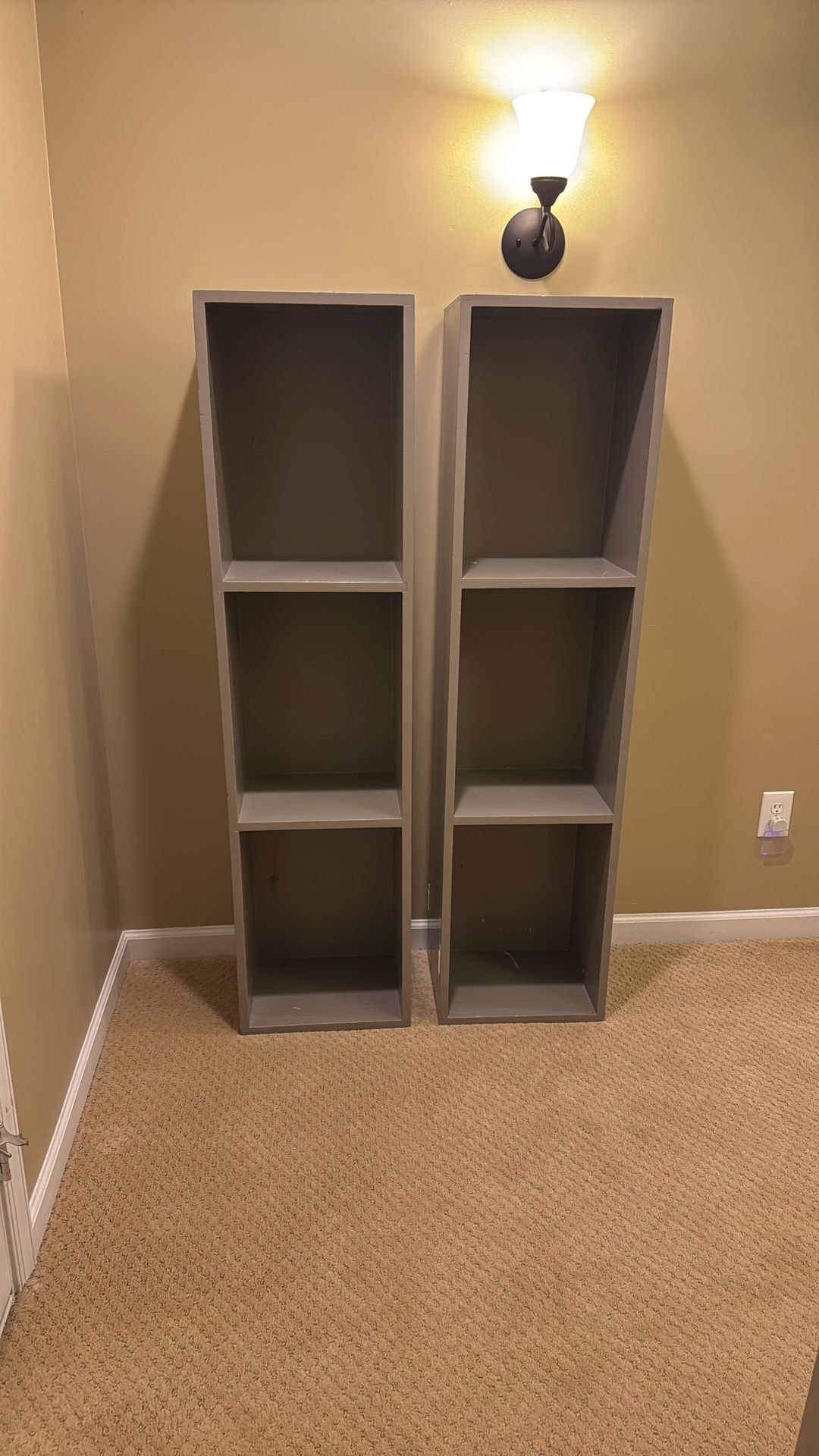 Tall Thin, Solid Wood Bookshelves