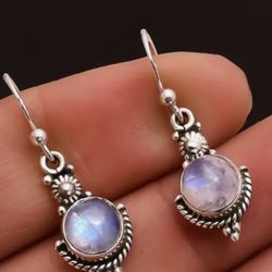 Moonstone S925 Sterling Silver Drop [[EAR22]Earrings for Women 