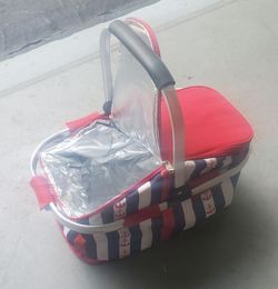 Nautical Anchor Insulated Collapsible Picnic Basket
