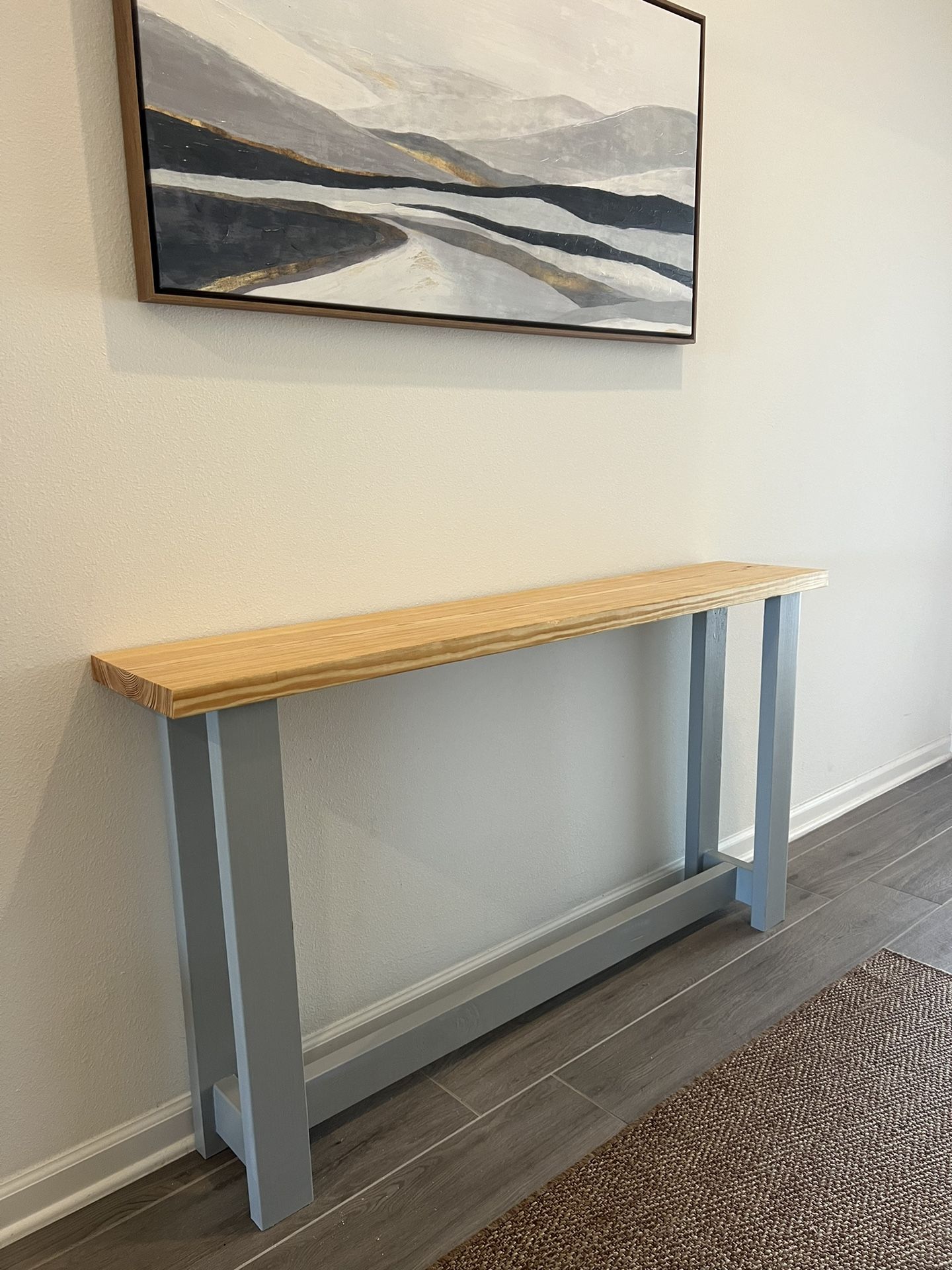 Handmade Entryway Console Table – 60” x 11.5” x 33”