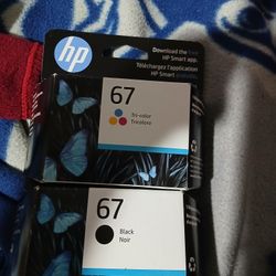 HP 67 Black Ink Cartridge, HP 67 Tri-Color Cartridge 