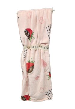 Rae Dunn Valentine Chocolate Covered Strawberry Blanket