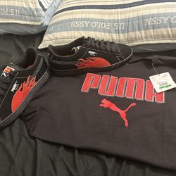 Puma Fit Shoes Size 10 Shirt L