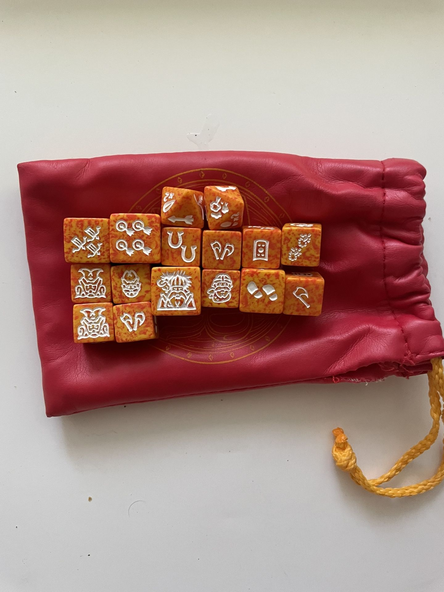 Lot of 16 TSR Dragon Dice - Orange - Dwarves