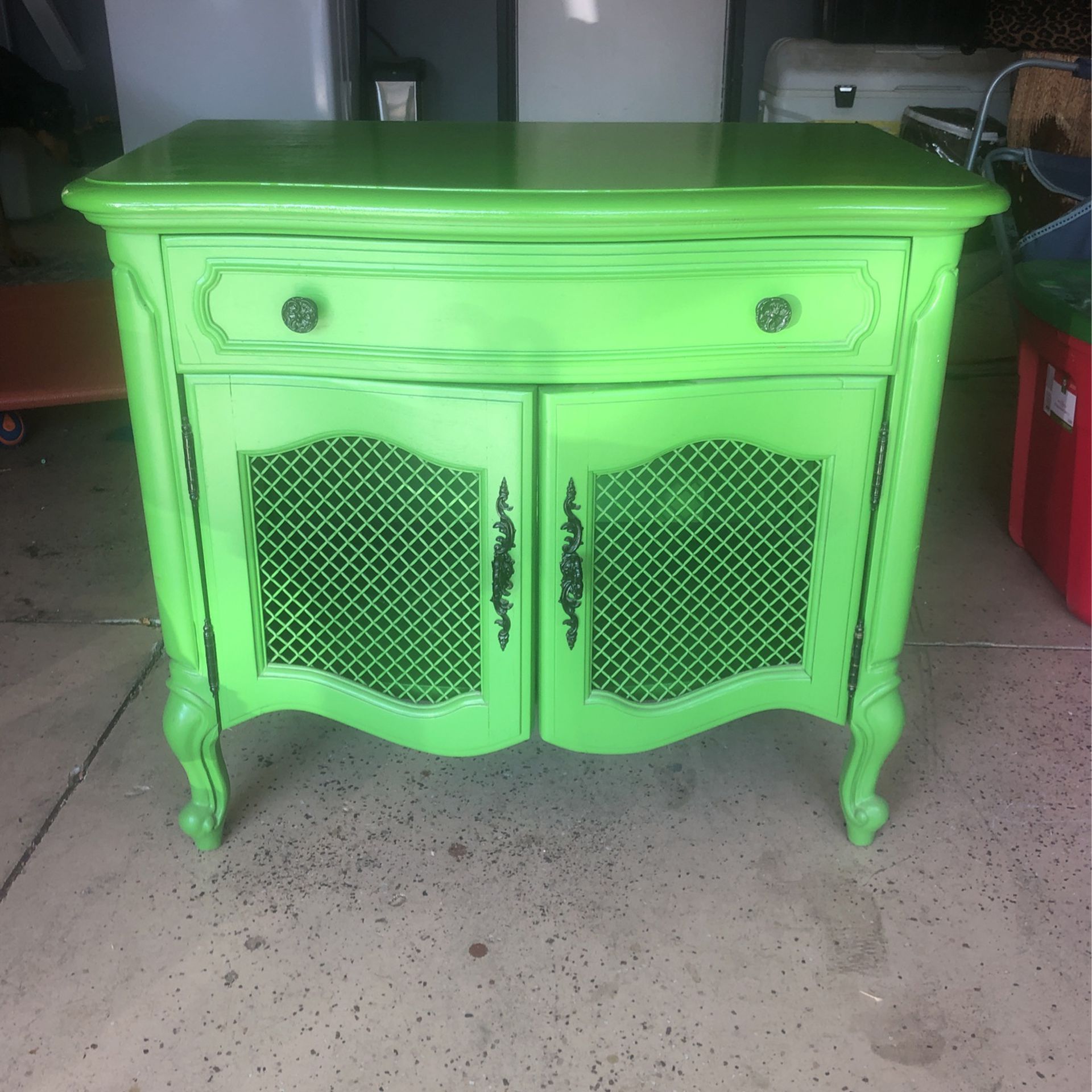 Vintage Green Night Stand