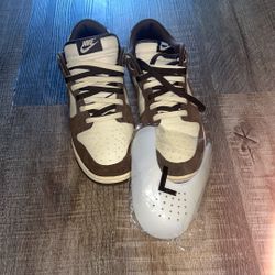 Nike Dunk Brown , Size 10 , With Crease Protectors 
