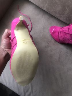 Pink suede heels size 9