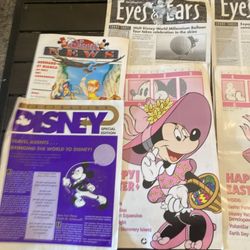 9 Pieces Of Disney News December 1991 Destination Disney 1992 Eyes Ears 1997 Mickey and Miney Mouse 